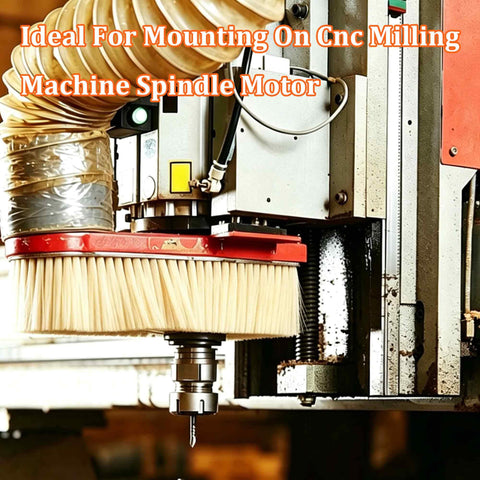 Professional Grade Yellow Nylon Strip Vacuum Brush For CNC Router And Milling Machine Solid 1M X 100Mm Dust Guard Covers Spindle Motors With No Sweat Quick Install mounted on CNC milling machine.