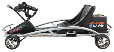 Side view of an Electric GoKart For Kids 8 And Up With 12 MPH Top Speed Up To 40 Minutes Of Ride Time 24V Rechargeable Battery