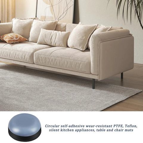 24 Pack Self Adhesive Furniture Sliders Move Heavy Chairs Sofas And Desks Slick Across Floors No Sweat under light beige sofa