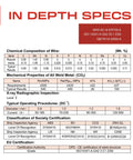 Detailed specifications of ER70S-6 MIG Welding Wire.035 Inch, 33 Lb Spool, All Position Gas Welding, Mild Steel Wire, Chemical Composition