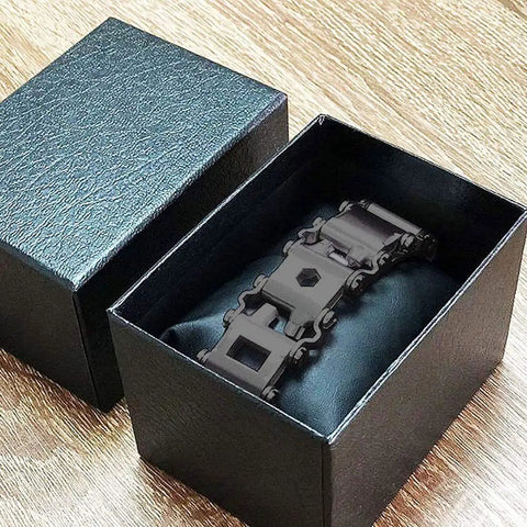All In One Multitool Bracelet For Men With Pry Tool And Bottle Opener, 29 In 1 Stainless Steel Wristband For Outdoor Travel in gift box