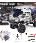One Tenth Scale Rock Crawler 4WD Off Road Remote Control Truck With Powerful 550 Brushed Motor And 2500mAh Rechargeable Battery