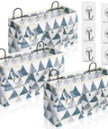 3 Piece Large Wall Hanging Organizer Set With Linen Fabric Baskets For Grab And Go Door Storage Pockets Waterproof Wall Bin