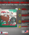 Youth Archery Bag Target For 18 Pound Practice, Field Point Arcade Target With 2 Sides And Over 20 Animal Targets, Great For 30 Pound Bows