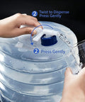 Using the spigot on the Leakproof Spigot Collapsible Water Container with Handle Accordion Foldable Jug for 15 liter portable dispenser