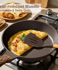 Omelette in 26 Piece Nonstick Pots And Pans Set With Steamer Induction Ready Cookware Includes Silicone Utensils Healthy Quartz Nonstick