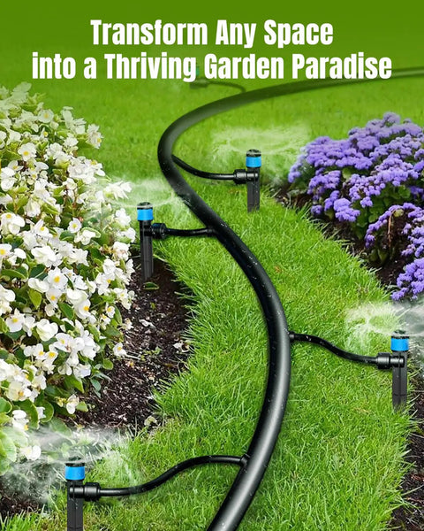 Push To Fit Drip Irrigation Emitters Pack Of 30 With Adjustable 360 Degree Water Flow For One Quarter Inch Tubing in garden use