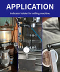 HFS Dial Test Indicator Holder for Bridgeport mill; aluminum alloy, 1-7/8 in clamping diameter, installed view