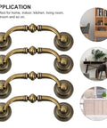 Four Piece Old School Vintage Drawer Pulls Set Antique Wardrobe Handles Alloy Cabinet Hardware For Dresser Cabinets And Furniture Makeover