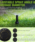 Knockout Pack Slick Gear Drive Pop Up Sprinkler Heads Compatible With Standard Irrigation Systems Including Solid Metal Screwdriver Tool And Targeted Curtain Nozzles For Hella Even Lawn Hydration And Quick Weekend Backyard Upgrades with adjustable spray angle in grass