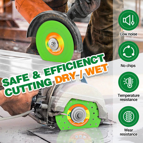 4.5 Inch Tile Cutter Diamond Blades For Angle Grinder Pack Of 4 With Premium Diamond Grit And Reinforced Steel Base Delivers All Day Sharpness, Low Friction, Chips Free Cuts On Ceramic Porcelain And Stone Tiles used wet and dry