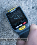 7 In 1 Moisture Meter Scanner With Pin And Pinless Modes For Drywall Cement Board Soft Wood And Hard Wood Up To 3/4 Inch Depth Quick Accurate Readings And Surface Scan For DIY Renovation, handheld on concrete