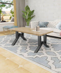 Living room with modern coffee table using 19 Inch Heavy Duty Metal Table Legs Set Of 2 For Industrial Style Coffee Tables And Desks