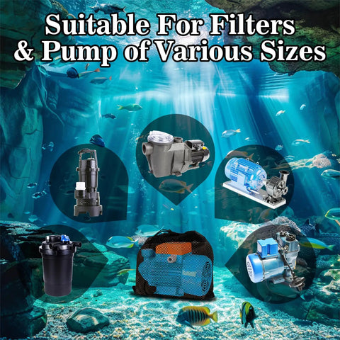 4 Pack 17x17 Inch Pond Pump Barrier Bags Mesh Filter Bags Set For Pond Pumps Waterfall Pumps Fish Tanks Aquariums Display