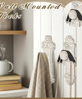 Slick Rustic White Cast Iron Wall Mounted Hooks With Screws And Anchors Shabby Chic Door Knob Decor For Coats Hats Bags In Hallway And Kitchen Fresh Country Vibe Top Shelf Design displayed with a coat and bag.