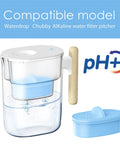 Alkaline Water Filter Replacement For Pitcher Filtration System Compatible With WD-WFD-22, WD-WFD-40, WD-PT Series, 3 Pack.