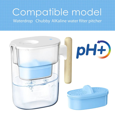 Alkaline Water Filter Replacement For Pitcher Filtration System Compatible With WD-WFD-22, WD-WFD-40, WD-PT Series, 3 Pack.