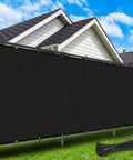 Privacy Fence Screen 5 Ft By 50 Ft Heavy Duty 220 GSM HDPE Windscreen Dustproof Shield Blocks 98 Percent Visibility in backyard