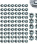 Premium Galvalume Roof Screw Caps To Cover Exposed Hardware Without A Sweat And Deliver A Knockout Waterproof Shield For Outdoor Shingles Patios And Fix Ups, set of 100 shiny metal caps.