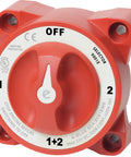 E Series Compact Battery Switch Four Position Selector For 32V DC 325A Red Ignition Protected Marine Electrical Switch