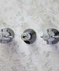 Three-Handle Bathtub And Shower Remodel Kit For Central Brass Faucets With Chrome Knob Handles Includes 10L-11H And 10L-11C Stems