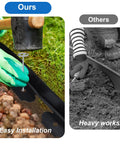33 Ft Flexible Paver Edging Kit With 30 Rust-Resistant Stakes, 4 Inch Tall Lawn Border Easy Installation vs Heavy Work