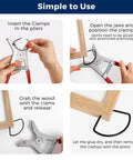 Eight Pack Miter Spring Clamps For Woodworking Projects Easy Glue Ups Of Mitered Corners Fast Hold demonstration with pliers