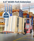 84 Inch Forklift Extensions With 5500 Pound Capacity Built Tough In Heavy Duty Steel Quick Attach Pallet Fork Extensions With Pin Safety Locks For Warehouse And Factory Use Red