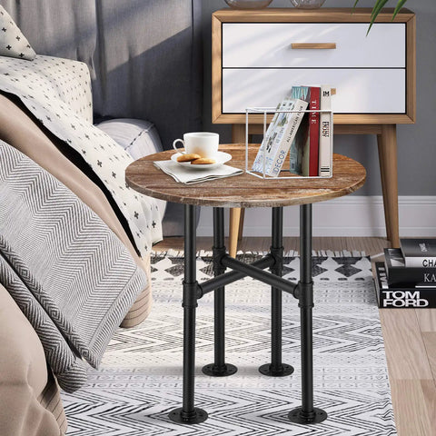 Beefy Black Pipe Table Legs 19.6 Inch Set For Coffee Tables Desks And Furniture 2 Pack Industrial Modern Look With Heavy Duty Hardware And Easy Install