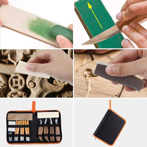 All In One 26 In 1 Wood Carving Kit With Detail Carving Knife Whittling Knife Wood Chisels Gloves Sharpener For Spoon Bowl And Kuksa Cup Projects