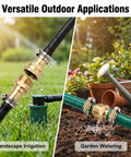 Heavy Duty Garden Hose Repair Connector Kit With Clamps Fits 3/4 Or 5/8 Inch Quick Fix Aluminum And Stainless Steel Leak Proof Durable Fix For Your Backyard Irrigation Needs Today. hose repair connector on garden hose with clamps