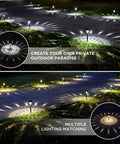 2 In 1 Solar Lights Outdoor Pack Of 10 Led Pathway Lights illuminating garden pathway with warm white glow and modern style, dusk to dawn