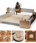 Pro Desktop CNC Router For Hobbyists And Pros With 3 Axis Control And Ball Screw, Dustproof Plate, 15.7x15.7 Work Area