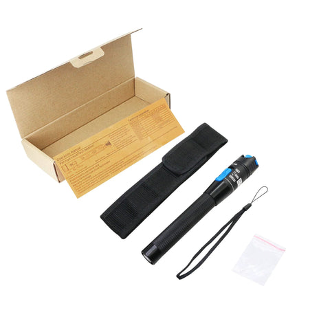 SinLoon visual fault locator pen for 2.5 mm fiber optic connectors; red-light tester with pouch, strap, and manual.