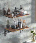 L Shaped Shelf Brackets For 8 To 10 Inch Boards Heavy Duty Metal Floating Shelf Brackets with Decorative Items