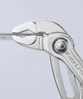 Cobra Pliers With One Hand Quick Adjust Pinch Guard 27 Position Fine Adjustment Hardened Teeth And Secure Locking Catch Heavy Duty