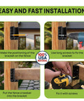 DIY Friendly Stair Railing Hangers For 2x4 Wood Rails 1.5 By 3.5 Inches Fits 29 To 37 Degree Incline installation guide