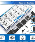 1080 Piece Tiny Micro Repair Screw Kit With 28 Sizes M1.4 To M5 Nuts And Bolts Stainless Steel 304 Assortment in storage box