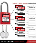 Red Lockout Padlocks Set Ten Keyed Alike With Two Keys Per Lock For Lockout Tagout Stations OSHA Compliant Premium Grade