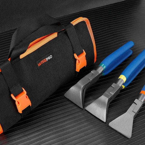 Must-Have 3-Piece Hand Seamers Set For Sheet Metal Bending Pliers With Straight, 45 Degree, And 90 Degree Jaws, Tool Storage Bag