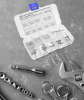 100 Piece Cotter Pin Set With Wear Resistant Carbon Steel Pins Round And High Precision Machined Tough Pro Grade For Trailer Hitch Towing Automotive Accessories Heavy Duty Locking Pins For Mechanical Projects in storage case