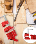 Three Quarter Inch Pipe Clamp With Quick Release Cast Iron Construction for woodworking and carpentry on a workbench