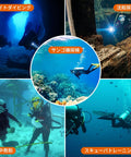 Divers using WD12 Dive Light 1400 Lumen Scuba Backup Underwater Flashlight With 3 Modes And Power Indicator Built Tough