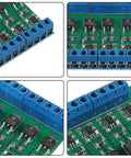 Rock Solid 4 Channel PLC Amplifier Module With MOSFET Driver And Optocoupler Isolation, close-up of circuit board components
