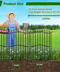 Beefy No Dig Garden Fence Kit Ten Panels Forty Inch High Twenty Seven Inch Wide Each Stretching Twenty Two And A Half Feet Long