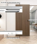 Concealed Wall Mounted Sliding Barn Door Hardware Kit With Soft Close Mechanism, No Floor Track, 42 Inch Size installed view