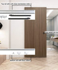 Installed Concealed Sliding Barn Door Hardware With Soft Close, Trackless Wall-Mount System For 40 Inch To 44 Inch Openings