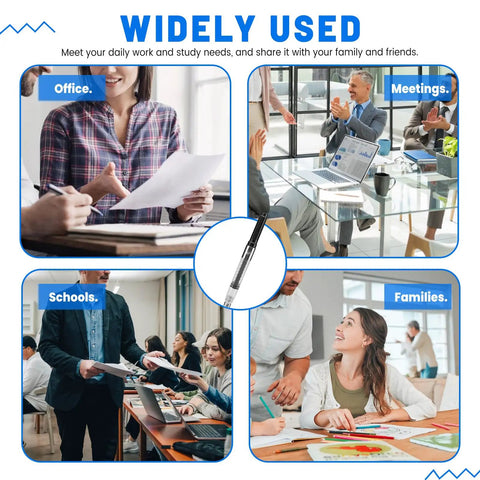 Universal Fountain Pen Ink Converters 20 Pack Screw In Style used in office meetings, schools, and family activities.