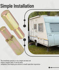 Two Piece Replacement Hex Drive Slick Upgrade For Happijac Camper Screw Jack Systems, golden hex grips for easy installation.