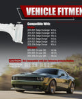 Top Tier Engine Coolant Reservoir Tank With Cap For Your Whip Smooth Riding Dodge Charger Challenger And Chrysler 300 Cooling System Overflow Replacement, detailed fitment chart.